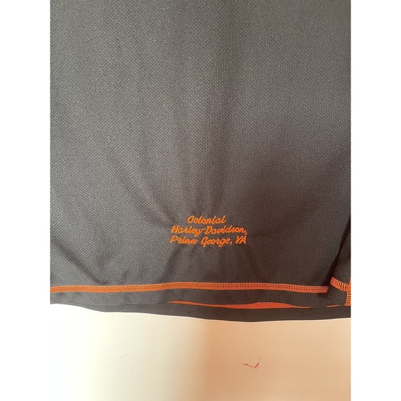 Harley Davidson XL Short Sleeve Women's Baseball Style Jersey Black Orange VA - Picture 7 of 14